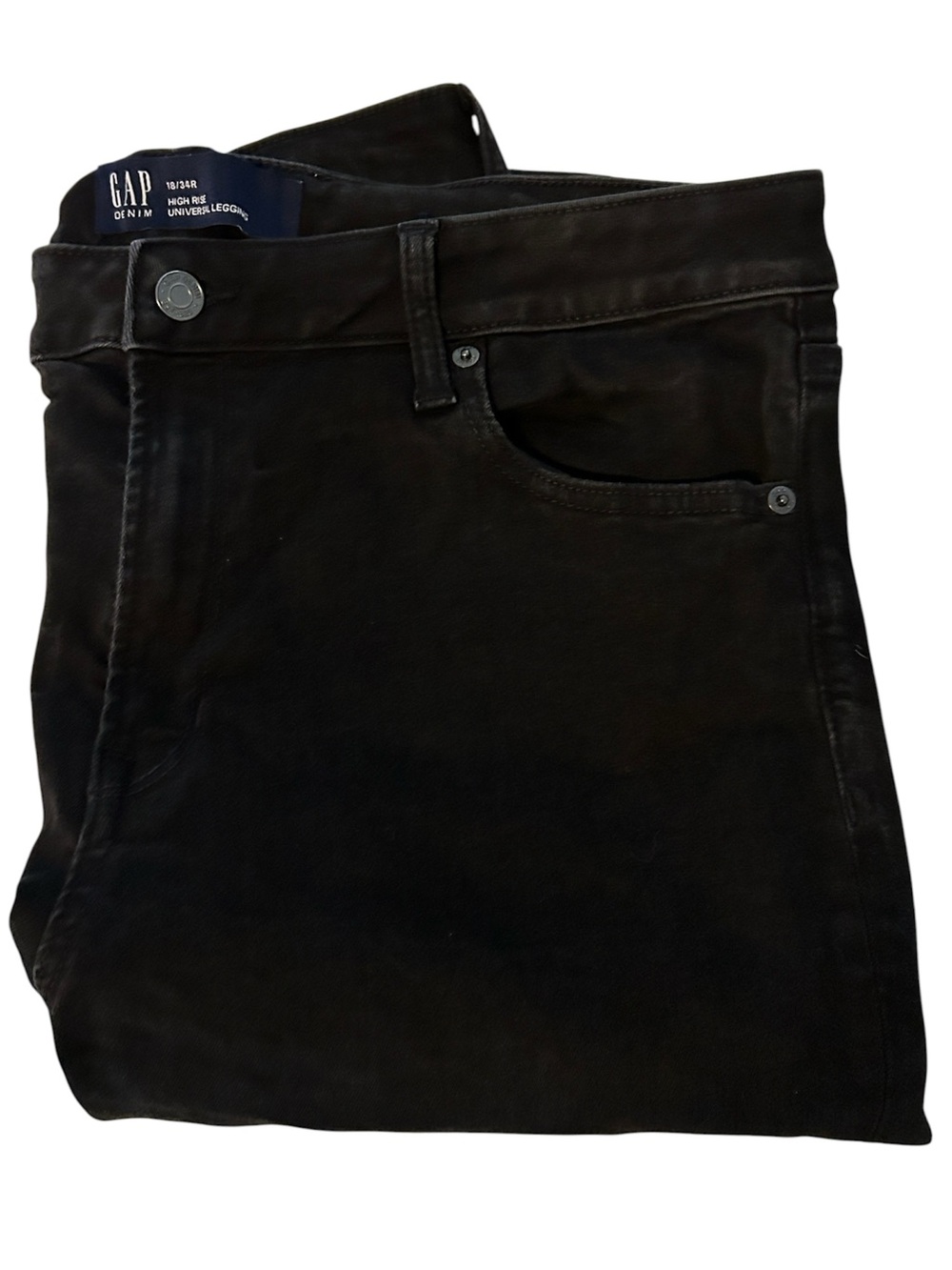 GAP jeans high rise universal legging size 18 / 34 regular black
